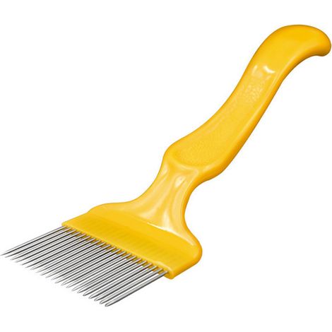 Lntyq Abeille Fourche à Désoperculer, Racloir à Miel, Accessoires D'apiculture,Fourchettes à Déboucher en Acier Inoxydable,21 Dents Acier Inoxydable Outil D'apiculture,Fourchette Coupe Miel,Peigne à