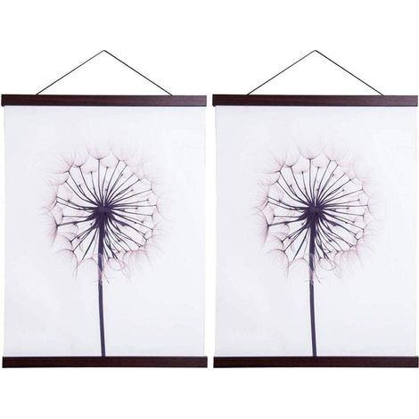 Posterleiste magnetisch Holz 40x60 Nussbaum 40L x 1.8B cm, 2 Packungen (1/5)