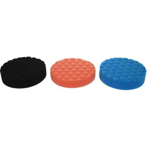Kit de 3 tampons de polissage Hex-Logic Buff Buffer pour polisseuse de voiture, 5 pouces (1/5)