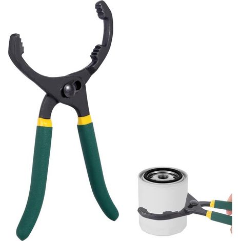 Chiave per filtro olio 10" Pinza per filtro olio Chiave per filtro olio Impugnatura in gomma Autobloccante Strumento regolabile Con impugnatura antiscivolo Regolabile da 55 mm b (1/5)