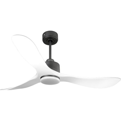 Ventilatore da soffitto Reversibile Termostato Dimmabile Wifi Motore CC Tetti inclinati Telecomando Luce a tre toni Hypersilence Memoria PURLINE TongaD132C03LED65251