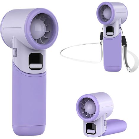 CCYKXAMini ventilateur portable 3600 mAh rechargeable par USB,puissant petit ventilateur personnel pliable pour bureau/table/cou avec écran LED/5 vitesses (1/5)