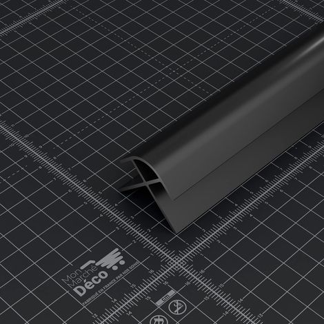 Angle Extérieur 10 mm Panneau Douche PVC - L. 2,40 m - Noir (1/4)