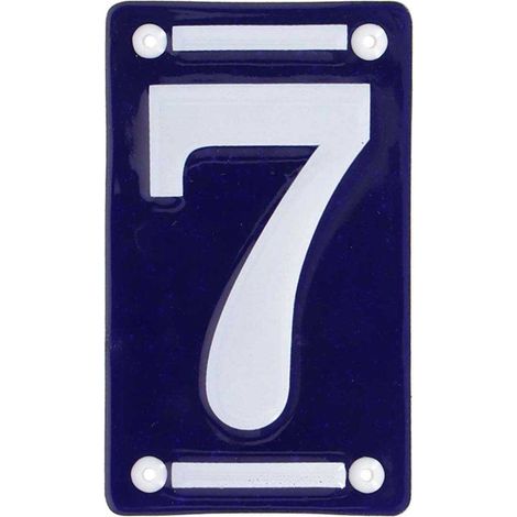 Numéro de maison en fer émaillé Chiffre 7 (1/2)