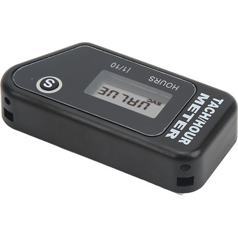 IP68 Wasserdichter digitaler Induktions-Tachometer, schwarzer Drehzahlmesser für Motorräder, für Rasenmäher und Motocross-Motorräder, Betriebsstundenzähler (1/5)