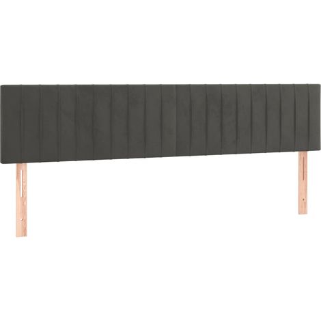Cabecero con LED de terciopelo gris oscuro 160x5x78/88 cm vidaXL