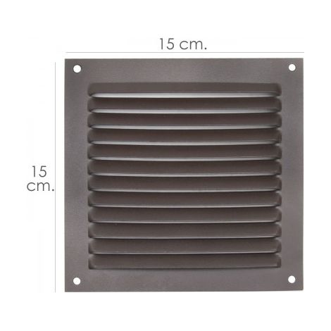 Griglia di ventilazione wolfpack alluminio 15x15 cm