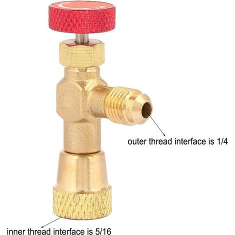 1/4" - 5/16", Messing-Durchflussregelventil für R410A-Befüllleitung (1/5)