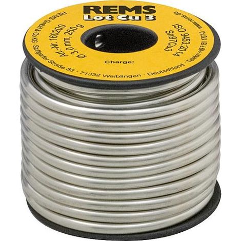 Lot soudure tendre REMS Cu 3, bobine 250 g, Sn97Cu3