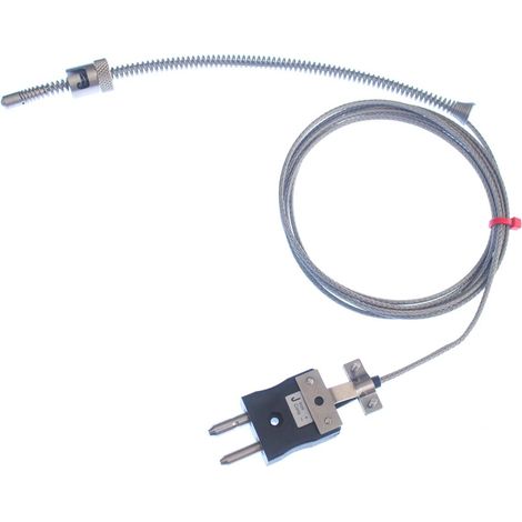 Thermocouple type J Ø 6mm, L 3m, +350°C max à Fiche mâle standard ( Prix pour 1 )