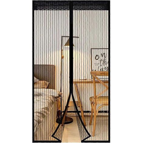 Moustiquaire magnétique Black Magic de 96,5 x 208 cm (38 x 82 pouces) - Fermeture mains libres grâce à des aimants auto-scellants - Maille renforcée en fibre de verre haute résistance (1/5)