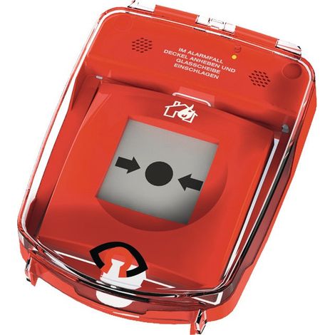 Capucha protectora e-cover con alarma de apertura para protección de alarmas de pulsador Ku.red GFS