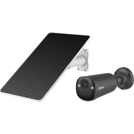 Dahua BF8C - Cámara de vigilancia solar para exteriores de 8 MP con 4K Ultra HD y campo de visión de 122° - Cámara solar WiFi para exteriores con detección de IA, visión nocturna de color, IP66, audio