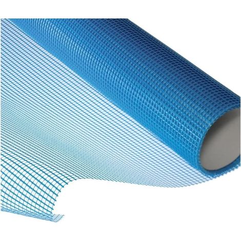 RETE PER INTONACO BLU GR.145 MQ maglia mm.4x5, gr.145 mq, altezza cm.100, blu