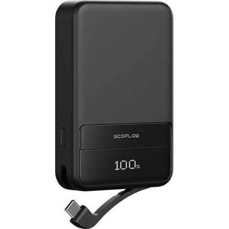 EcoFlow Rapid Magnetic Power Bank 5,000 mAh – Black – Fast Charging & Sleek Design