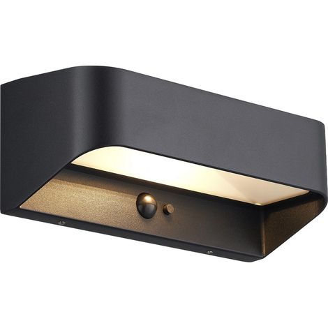 Applique murale Marcellio Solar Aluminium Noir ,  H. 8,5 - IP54 - SolarLed /  Nordlux Extérieur
