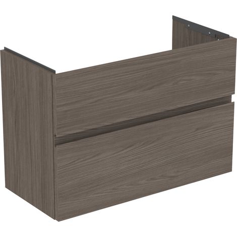 Ideal Standard Finesse - Mueble de lavabo, 80x38x55 cm, 2 cajones, Olmo Oscuro E3380UR (1/3)