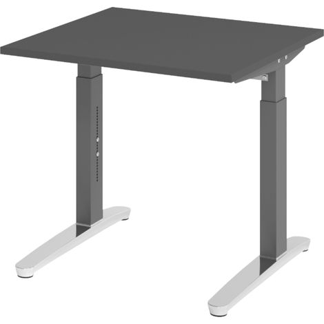 bümö Schreibtisch Serie-XB Quadrat: 80 x 80 cm  Graphit