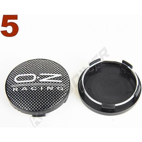 4 enjoliveurs de roue Oz Emblem, diamètre extérieur 58 mm / diamètre intérieur 53 mm, cache-moyeu central, 5 pièces