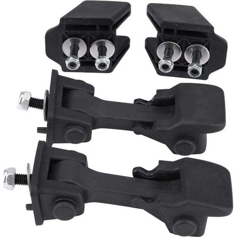 Lot de 2 Loquets de Sécurité et Supports pour Capot Jeep Wrangler JK 2007-2016