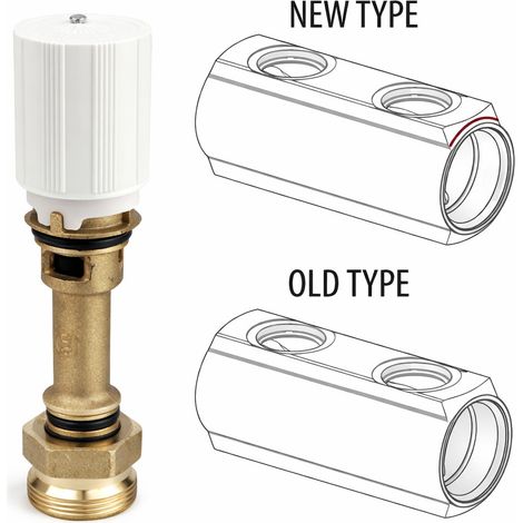 Thermostatventil für FBH-Verteiler R553D Giacomini P10V  Neuer TYP - 1" X 18