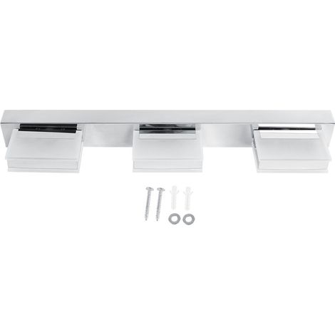 Applique murale moderne rotative à 3 LED pour salle de bain avec miroir à façade cristal et éclairage LED intégré. (1/5)
