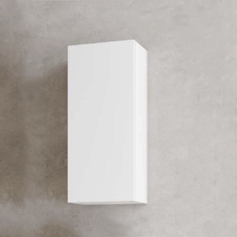 Pensile sospeso singolo 30x22xH71 CUBE con anta reversibile Bianco Lucido (1/3)