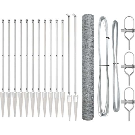 Maison Exclusive - Schweißdrahtzaun mit Spikes 25 x 1,4 m (B x H)