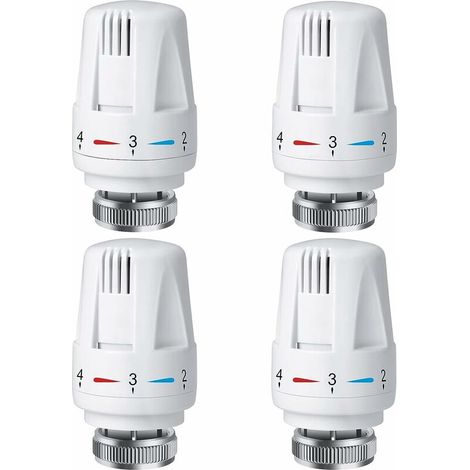 4 PCS Thermostatisches Heizkörperventil M30 x 1,5 für Heizungssysteme zu Hause und im Büro