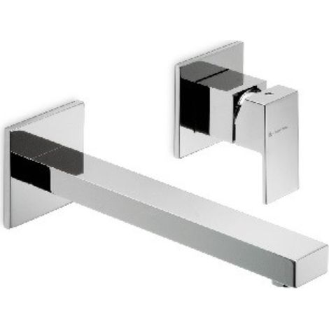 Rubinetto miscelatore elavabo a parete ergo-q cromo bocca 252 mm - newform (1/2)