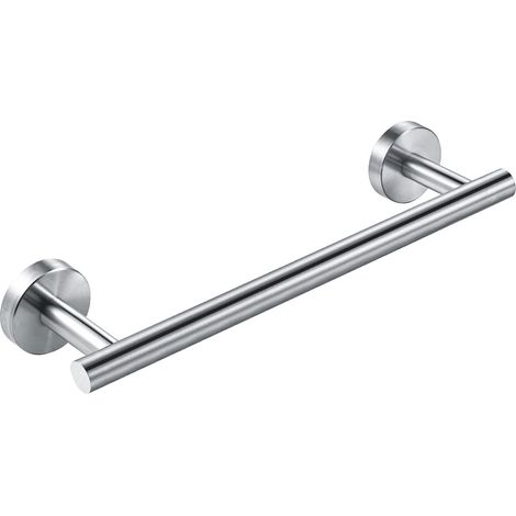Barre Porte-Serviettes Mural 30cm SUS304 Acier Inoxydable,Support Fixation Murale avec Vis pour Salle de Bain Cuisine Lavabo,Argenté Brossé (1/5)