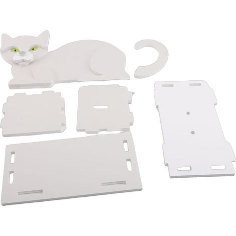 Pot fleur mignon unique forme animal – Plante intérieur extérieur jardin déco chat blanc, décoration (1/4)
