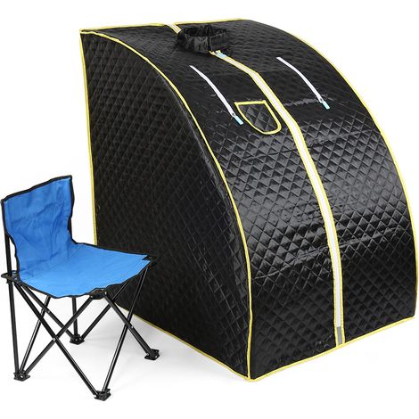 Mobile Sauna Box Portatile a Vapore SPA a Casa Famiglia Telecomando Dimagrante snellente Effetto Spa- nero 753525cm (1/5)