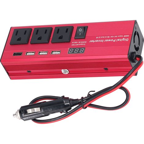 Modifizierter Sinus-Wechselrichter für Fahrzeuge, 300 W, 12 V DC auf 110 V AC, für Zuhause, Auto und Wohnmobil (1/5)