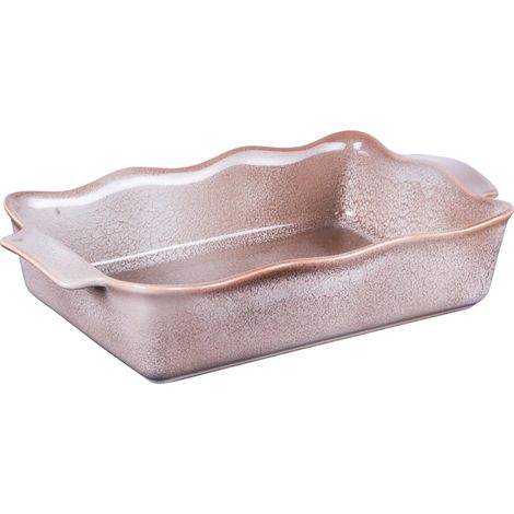 Table Passion - Plat à four rectangle Ely 36x21x8 cm brun (1/2)