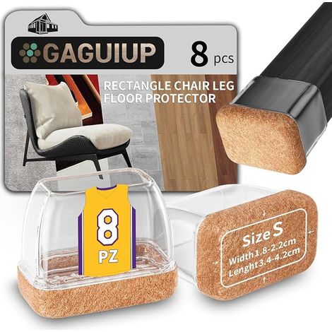 Rectangular Silicone Floor Protectors Chair Leg Protectors Furniture Leg Protectors Movable Table Leg Covers Stool Leg Caps Prevent Floor Scratches (1/5)