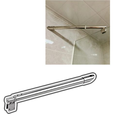 Barre de support télescopique anti-desserrage pour porte douche (1/5)