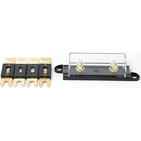 Boîte à fusibles transparente à cosses, compatible avec les fusibles à bouchon de grande taille, les fusibles à boulon ANL, porte-fusible 150 A. Boîte à fusibles transparente 150 A ANL haute intensité