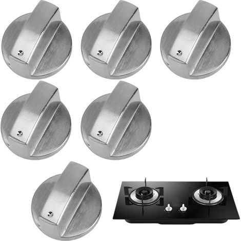 XEPHO 6 Pièces Bouton De Table De Cuisson,Couvercle De Bouton De 6 Mm,Accessoire De Remplacement Universel Pour Cuisinière à Gaz,Contrôleur De Chauffage,Contrôle Précis De La Température Du Four (1/5)