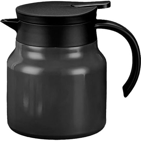 Théière isotherme 1000 ml, infusion avec séparation eau-thé, détachable, cafetière thermos pour maison, noir (1/5)