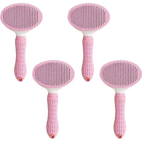 Peigne pour chat, peigne pour enlever les poils morts, brosse pour chien, brosse pour chat, accessoires pour animaux de compagnie rose (1/5)
