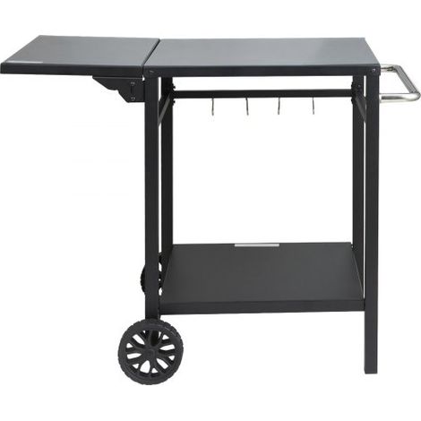 Desserte Plancha à 2 Niveaux Chariot de Barbecue avec Plan de (1/5)