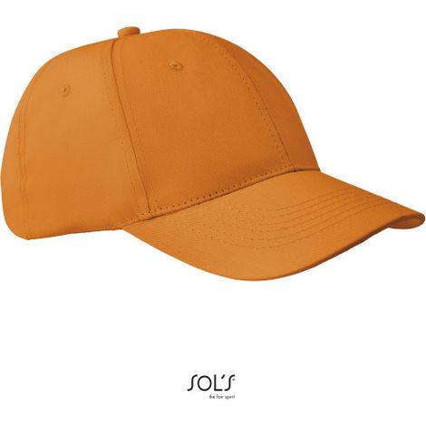 Gorra De 6 Paneles APOLLO  Naranja