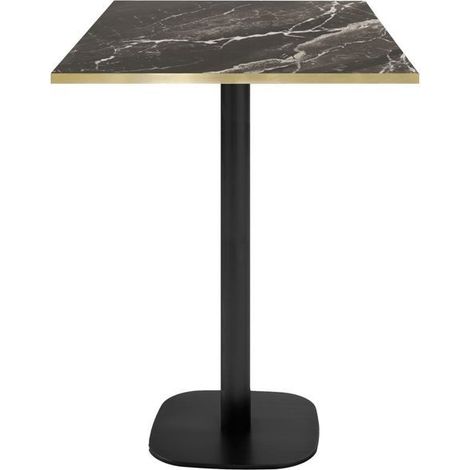Mange-debout 60 x 60 cm - modèle Round marbre royal chants laiton