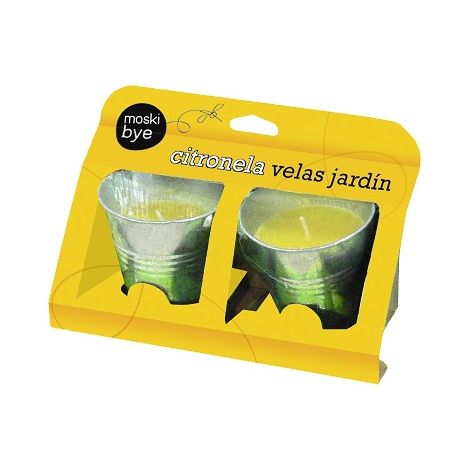 MethanlikwÐ©rfelkerzen mit Moski -Bye -Blume Citronela - 9 cm