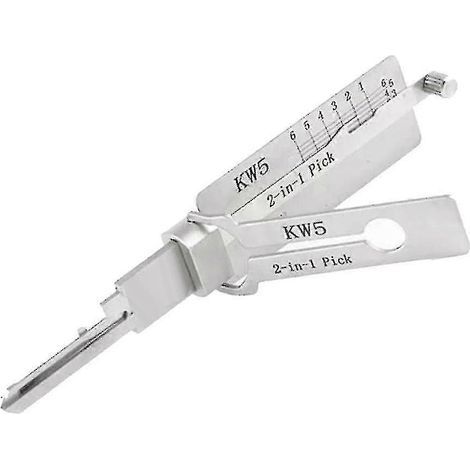 Outil 2 en 1 Lishi pour serrurier KW5 : ouvre-porte de serrure civile, outil manuel professionnel pour serrurier (T-DF). (1/5)
