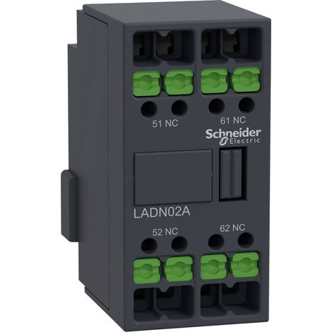 Bloc contacts auxiliaires frontaux 0F+2O Snap-In - LADN02A