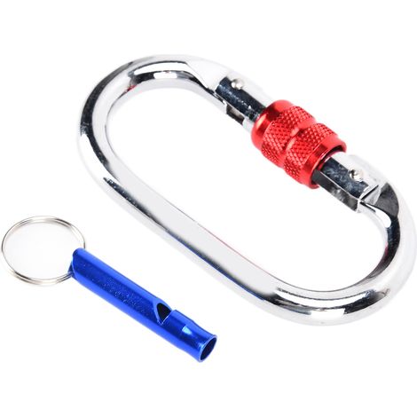 Mousqueton en forme de O, robuste, 25 kN, pour l'escalade, les hamacs et le camping.