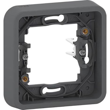 Marco de fijación MUREVA gris IP55, 1 segmento, material PC, 84x44 mm.