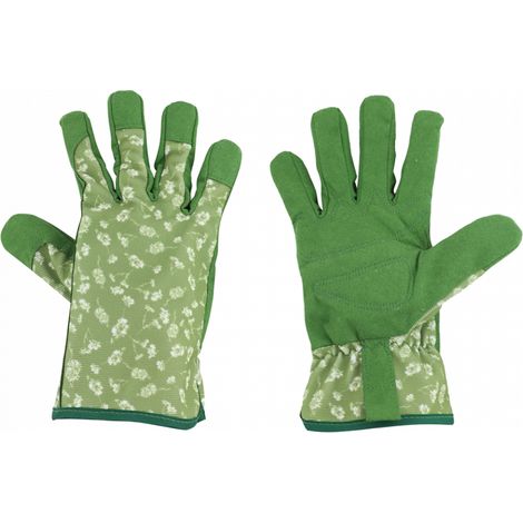 Gants de jardin - Taille M - Motifs imprimés - Vert - Livraison gratuite